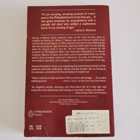 1987 The Devil and Dr Barnes Book, American Art Collector US Art History - Picture 6 of 9